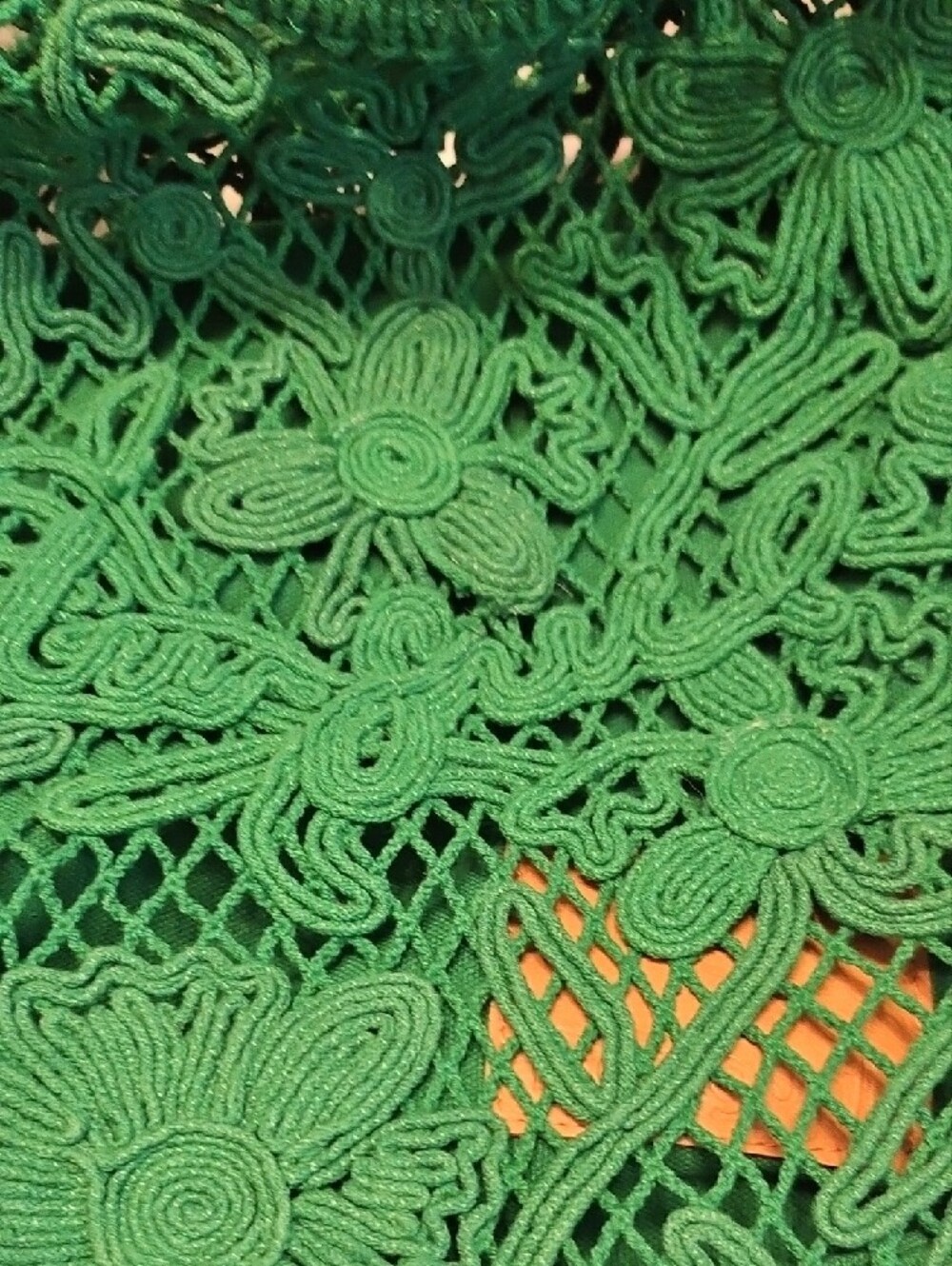 Desigual Green Floral Crochet Shoulder Bag - Picture 6 of 6